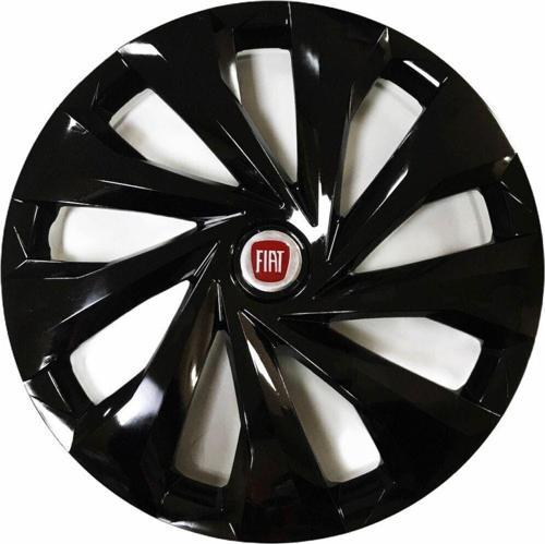 Fiat Siena Uyumlu 14 Inç 4 Adet Piano Black Siyah Jant Kapağı Takımı