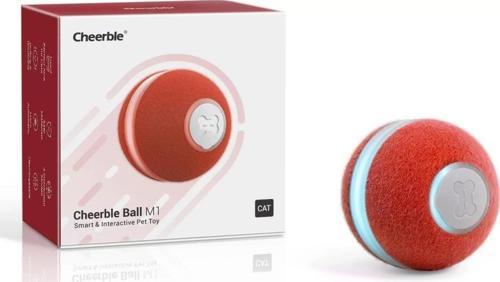 Şarjlı Akıllı İneraktif Kedi Oyun Topu Kırmızı 4 Cm