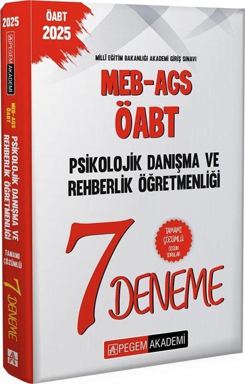 2025 MEB-AGS-ÖABT Psikolojik Danışma Ve Rehberlik Öğretmenliği Tamamı Çözümlü 7 Deneme