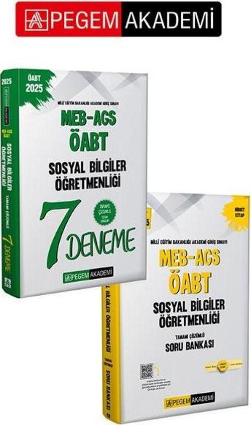 PEGEM AKADEMİ 2025 MEB-AGS-ÖABT Sosyal Bilgiler Öğretmenliği Tamamı Çözümlü 7 Deneme + 2025 MEB-AGS-