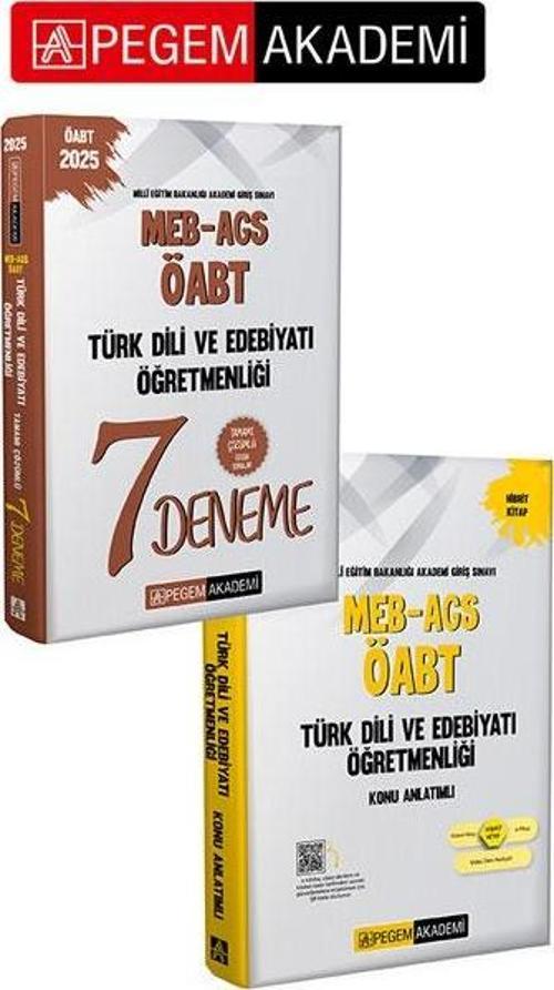 PEGEM AKADEMİ 2025 MEB-AGS-ÖABT Türk Dili Ve Edebiyatı Öğretmenliği Tamamı Çözümlü 7 Deneme + 2025 M