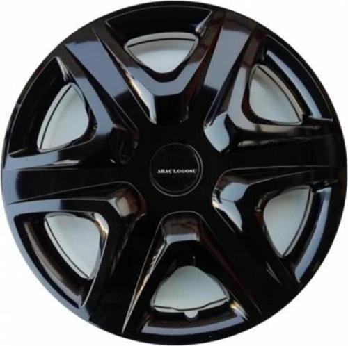 [Kırılmaz] Citroen C-Elysee Uyumlu 14 Inc Piano Black Siyah Jant Kapağı Seti 4 Adet