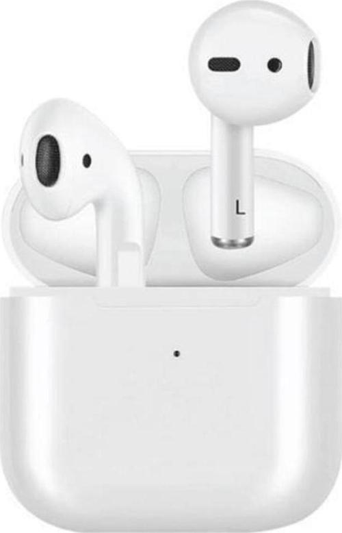 Air-5s Kablosuz Şarjlı Dokunmatik Bluetooth Kulaklık Silikon Kılıf Hediyeli Beyaz