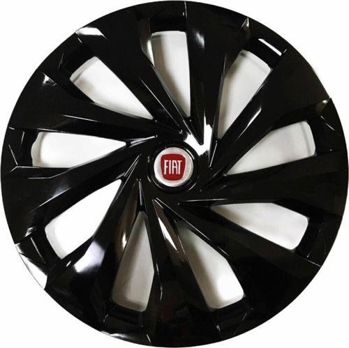 Fiat Linea Uyumlu 15 Inç 4 Adet Piano Black Siyah Jant Kapağı Takımı