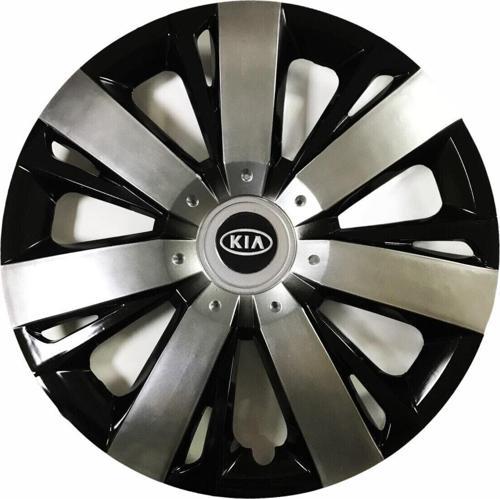 Kia Ceed Uyumlu 15 Inç Piano Black Siyah Beyaz Renkli Jant Kapağı 4 Adet