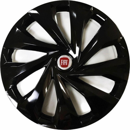 Fiat Siena Uyumlu 15 Inç 4 Adet Piano Black Siyah Jant Kapağı Takımı