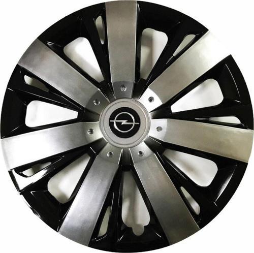 Opel Meriva Uyumlu 15 Inç Piano Black Siyah Beyaz Renkli Jant Kapağı 4 Adet