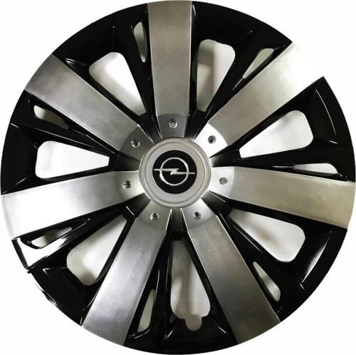 Opel Tigra Uyumlu 15 Inç Piano Black Siyah Beyaz Renkli Jant Kapağı 4 Adet