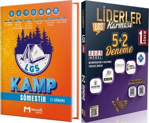 Mozaik Yayınları 8. Sınıf LGS Kamp Sömestır 1. Dönem ve Liderler 1.Dönem 5+2 Deneme Seti 2 Kitap