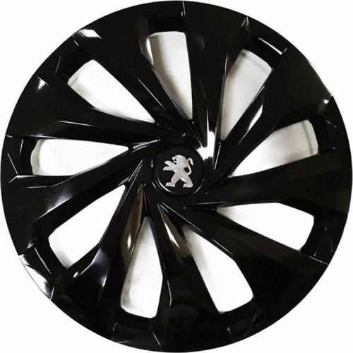Peugeot 206 Uyumlu 14 Inç 4 Adet Piano Black Siyah Jant Kapağı Takımı