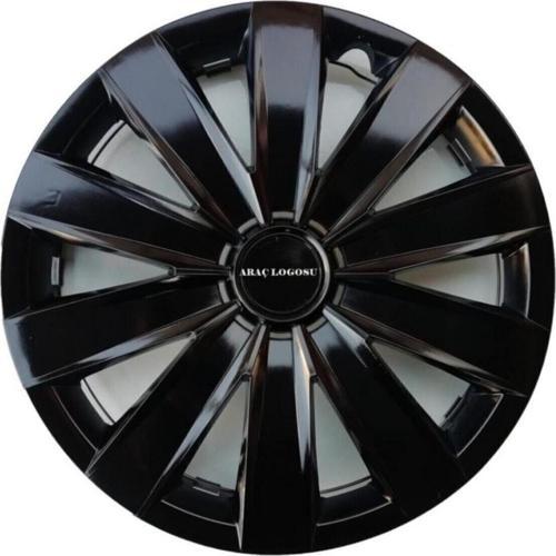 Peugeot 207 Uyumlu 14 Inc Piano Black Jant Kapağı Seti 4 Adet