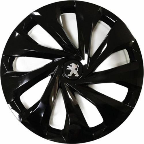Peugeot 207 Uyumlu 15 Inç 4 Adet Piano Black Siyah Jant Kapağı Takımı