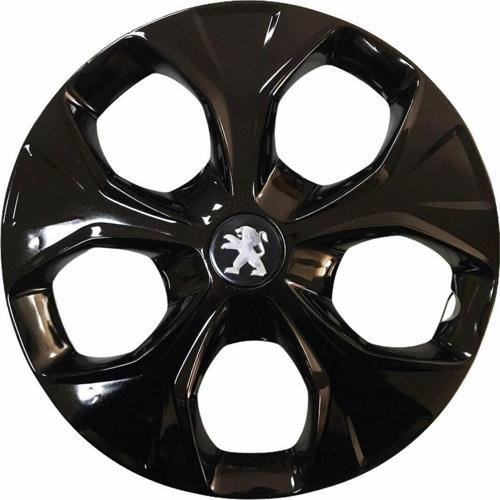 Peugeot 207 Uyumlu 15 Inç Piano Black Siyah Jant Kapağı 4 Adet