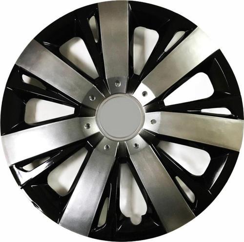 Proton Uyumlu 15 Inç Piano Black Siyah Beyaz Renkli Jant Kapağı 4 Adet