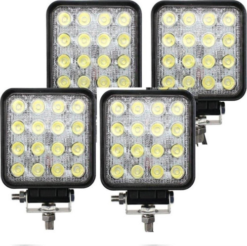 4 Adet 16 Ledli Off Road Çalışma Ve Sis Lambası 48Watt 12 Volt