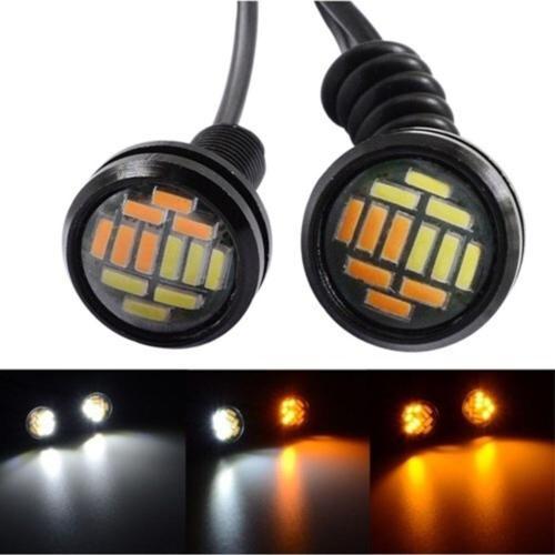 Çift Renk Ayna Altı Led Kartal Göz Led Gündüz Ledi Turuncu Beyaz 2'Li