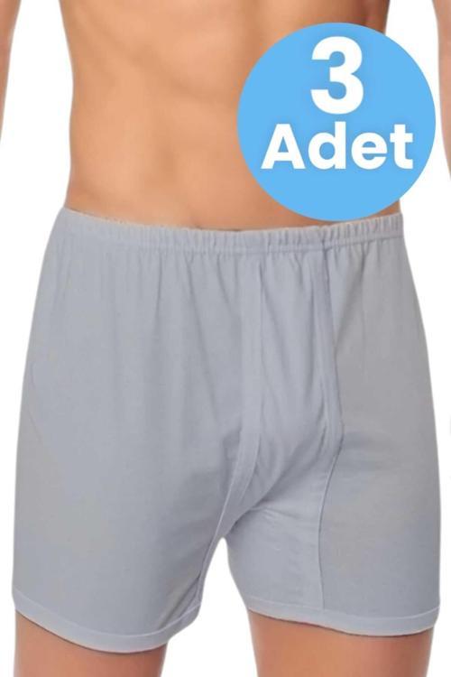 Erkek Rahat Kesim 3'Lü Paçalı Pamuklu Külot