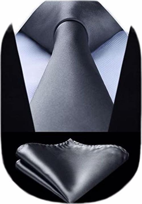 Erkek Düz Renk Kravat Ve Mendil Set Erkek Kravat