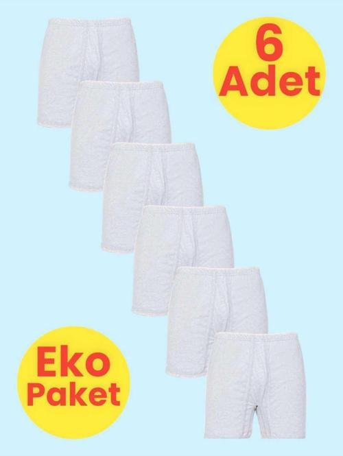 Erkek Rahat Kesim 6'Lı Paçalı Pamuklu Külot