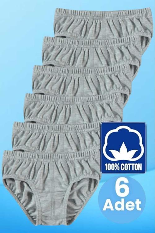 Erkek Çocuk % 100 Pamuklu 6'Lı Slip Külot