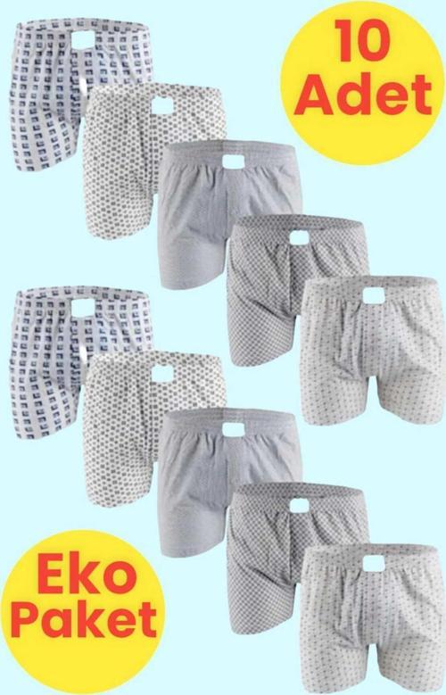Erkek Eko Paket 10'Lu Emprime Boxer
