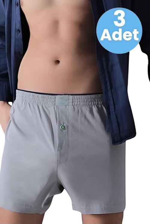 Erkek Pamuklu 3'Lü Havlu Bel Boxer