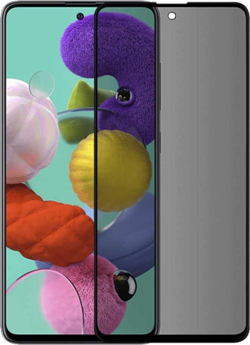 Samsung Galaxy A54 Uyumlu Tam Kaplayan Hayalet Cam Siyah Karartma Ekran Koruyucu Cam Anti-Static Özellikli Siyah Çerçeve