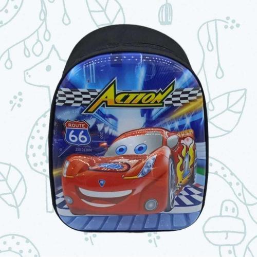 Kız Ve Erkek Çocuk Anaokulu 5D Kabartmalı Şimşek Mcqueen Baskılı 3-6 Yaş Okul Sırt Çantası