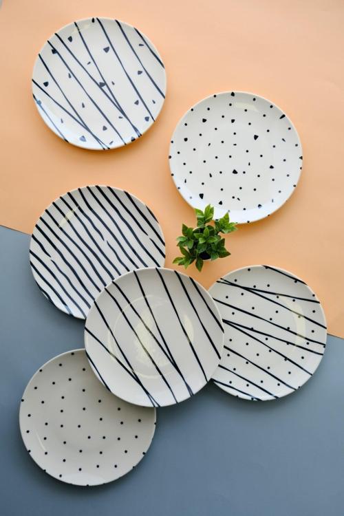 Porselen Dash Pasta Tabağı 20cm 6 Kişilik 6 Parça TVL6PTPRS1108