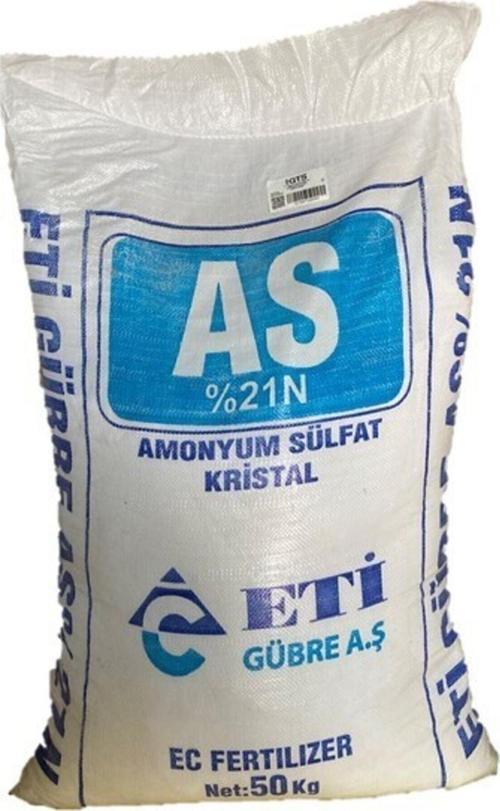 Eti Şeker Gübre Amonyüm Sulfat %21 Azot Kükürt Bitki Geliştiren Ağaç Çiçek Üst Çim Gübresi 1 Kg