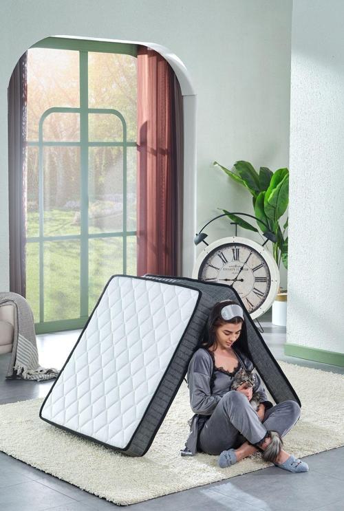 Deluxe Gri 70x180 Katlanır Yatak, Yer Yatağı, Misafir Yatağı, Kamp Yatağı (ÖLÇÜ SEÇENEKLİ)