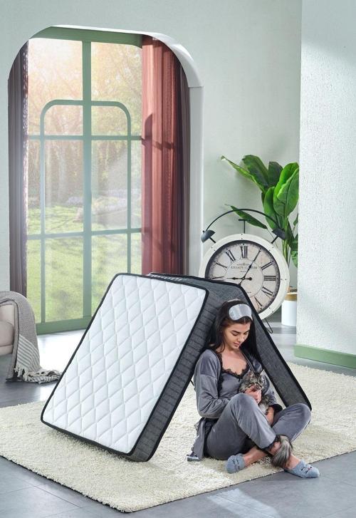 Deluxe Gri 90x190 Katlanır Yatak, Yer Yatağı, Misafir Yatağı, Kamp Yatağı (ÖLÇÜ SEÇENEKLİ)