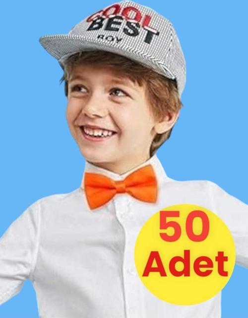 Erkek Çocuk Saten Papyon 50 Adet