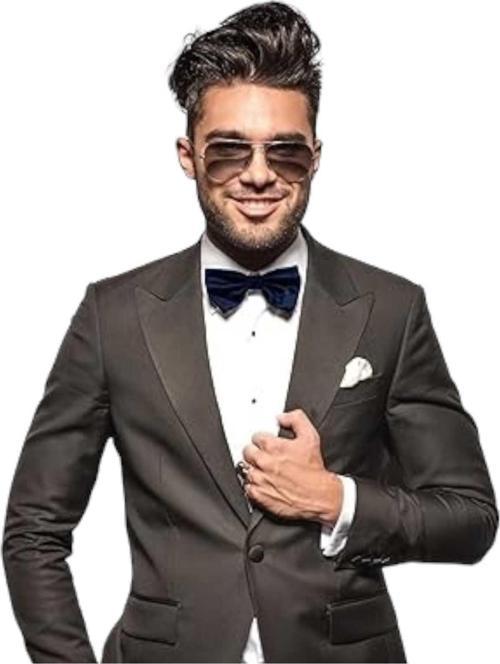 Erkek Düz Renk Saten Papyon