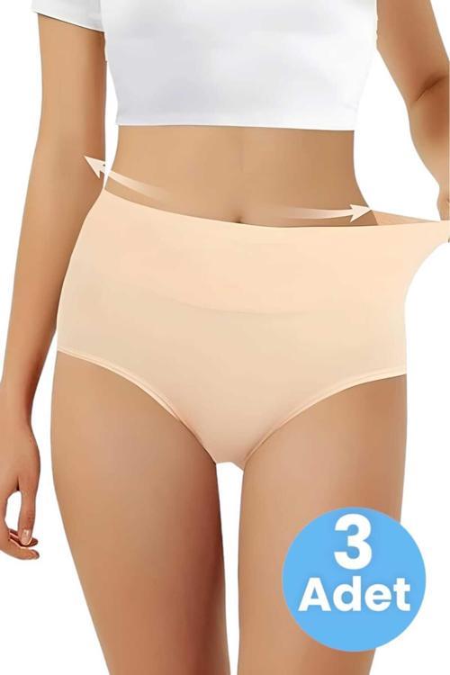 Kadın Dikişsiz Karın Toparlayıcı Slip Külot Korse 3'Lü Set