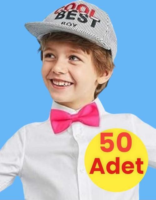 Erkek Çocuk Saten Papyon 50 Adet