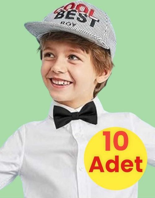Erkek Çocuk Saten Papyon 10 Adet