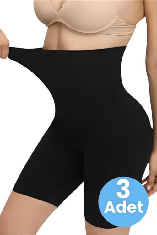 Kadın Toparlayıcı Dikişsiz Klasik Korse 3'Lü Set