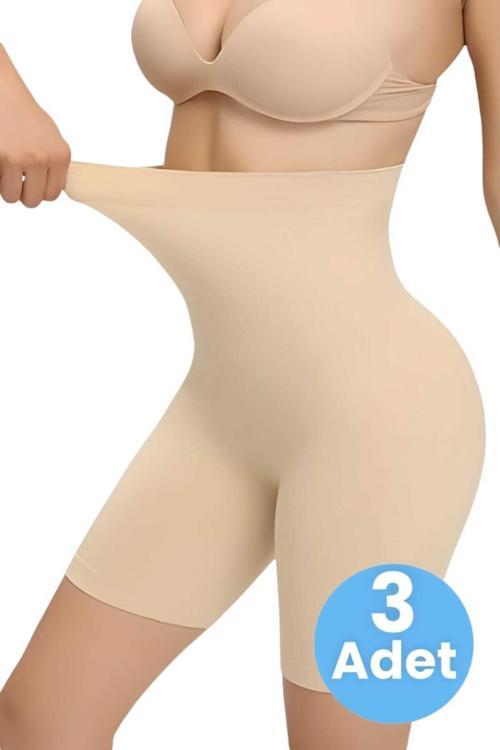 Kadın Toparlayıcı Dikişsiz Klasik Korse 3'Lü Set