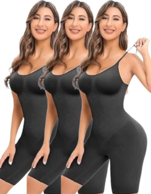 Kadın Ayarlanabilir İnce Askılı Tam Boy Dikişsiz Toparlayıcı Korse 3'Lü Set