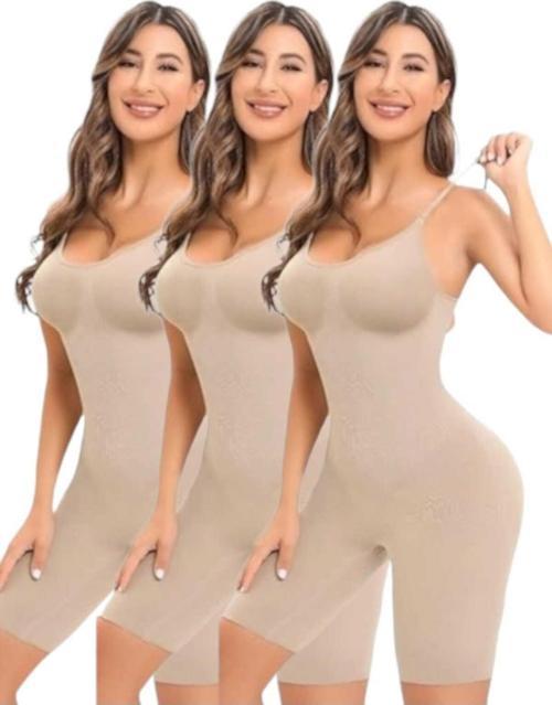 Kadın Ayarlanabilir İnce Askılı Tam Boy Dikişsiz Toparlayıcı Korse 3'Lü Set