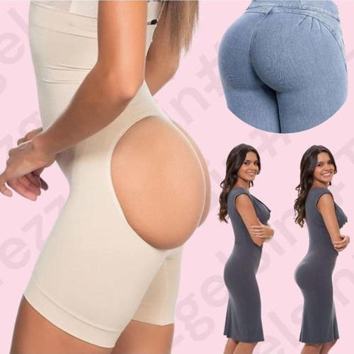 Kadın Beden Incelten Fit Gösteren Kalça Toparlayıcı Dikleştirici Açık Popo Dikişsiz Yüksek Bel Korse