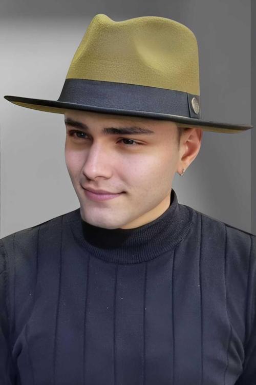 Erkek Panama Kaşe Biyeli Fötr Şapka