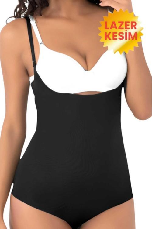 Kadın Lazer Kesim İnceltici Ve Toparlayıcı Göğüs Altı Askılı Body Korse