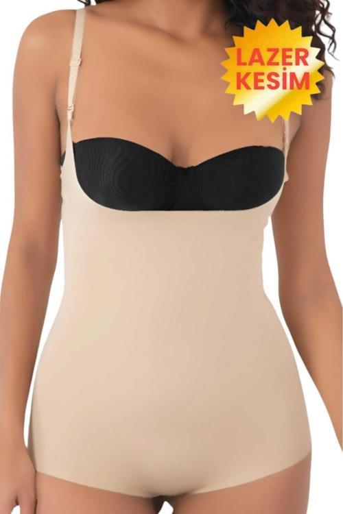 Kadın Lazer Kesim İnceltici Ve Toparlayıcı Göğüs Altı Askılı Body Korse