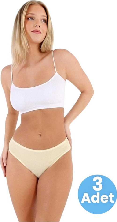 Kadın Pamuklu Penye Süprem Kumaş Bikini Külot Kadın Bikini Külot 3 Adet