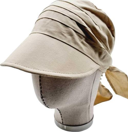Kadın Safari Bağlamalı Siperli Bandana Plaj Şapkası