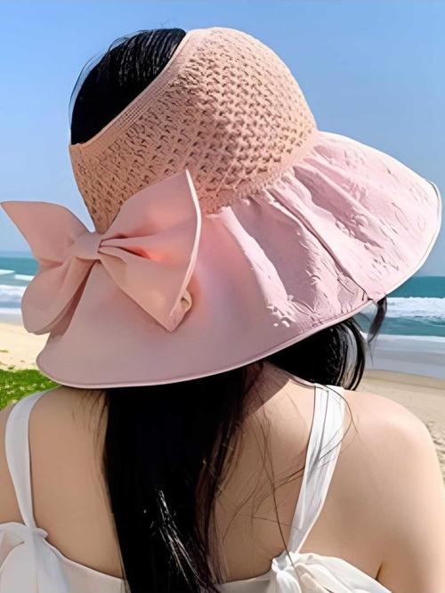 Kadın Geniş Siperli Uv Korumalı Fiyonk Çantalı Katlanabilir Şapka