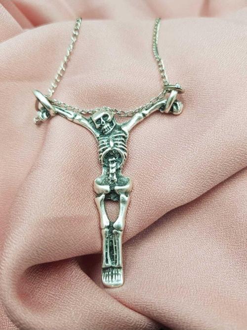 Unisex Gotic Hayalet Iskelet Kolye
