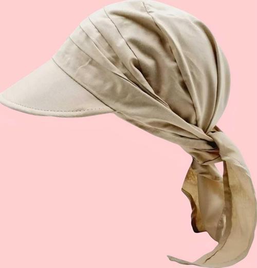 Kadın Safari Bağlamalı Siperli Bandana Plaj Şapkası